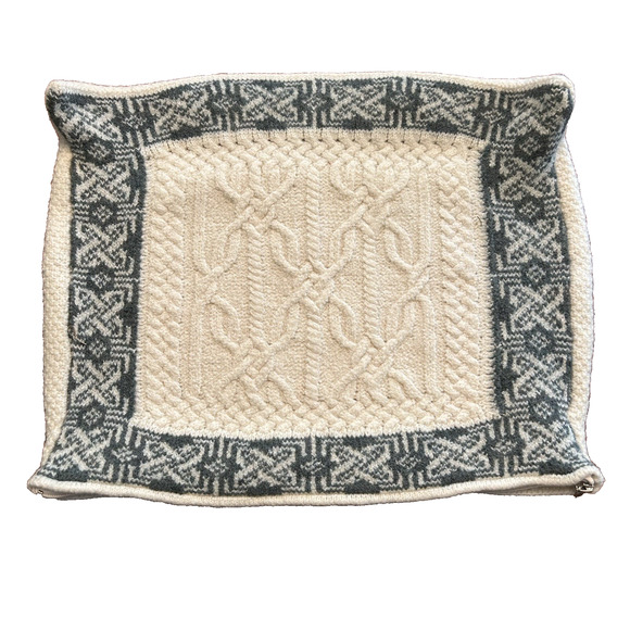 Aran Mor Ireland 100% Super Soft Merino Cool Pillow Sham Case 18" x 14" Teal - Picture 1 of 11